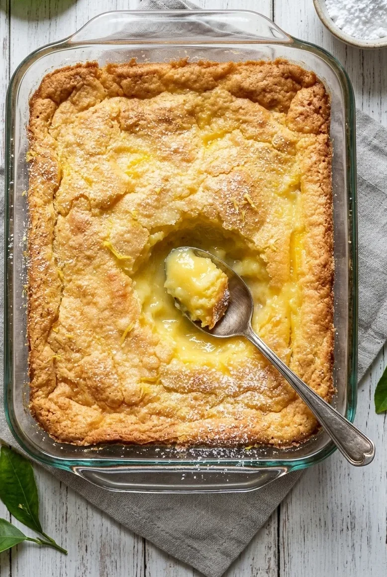 4 Ingredients Lemon Cream Cheese Dump Cake