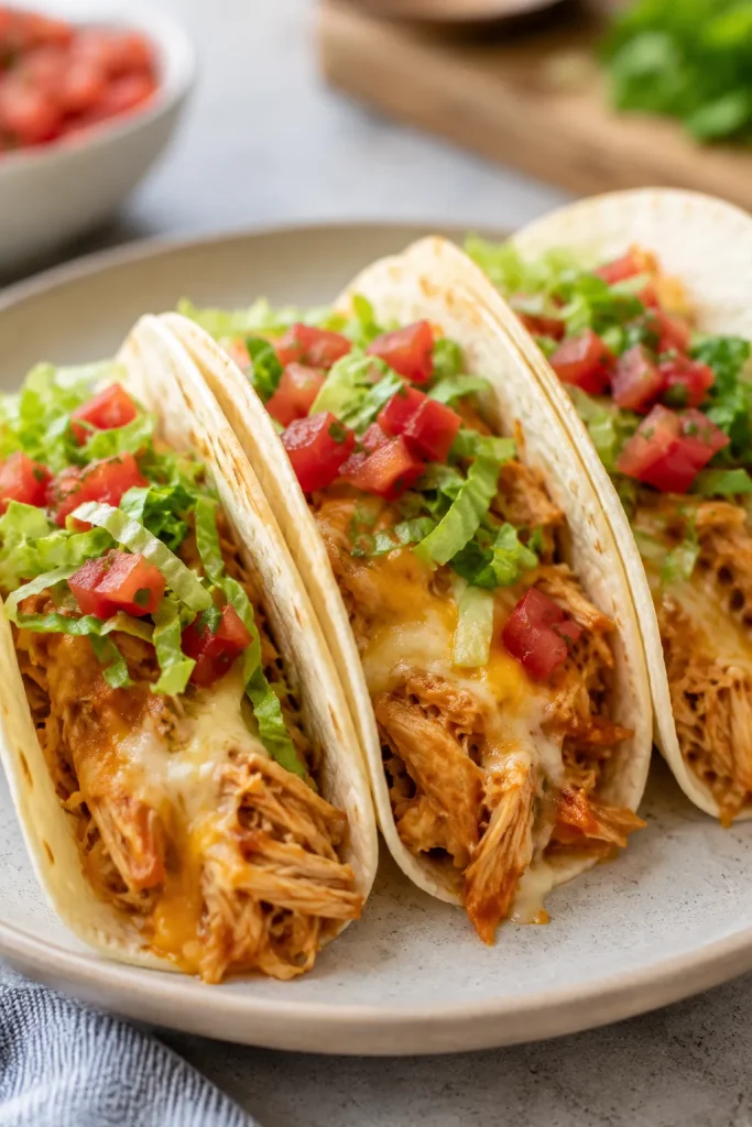 Cheesy Chicken Tacos