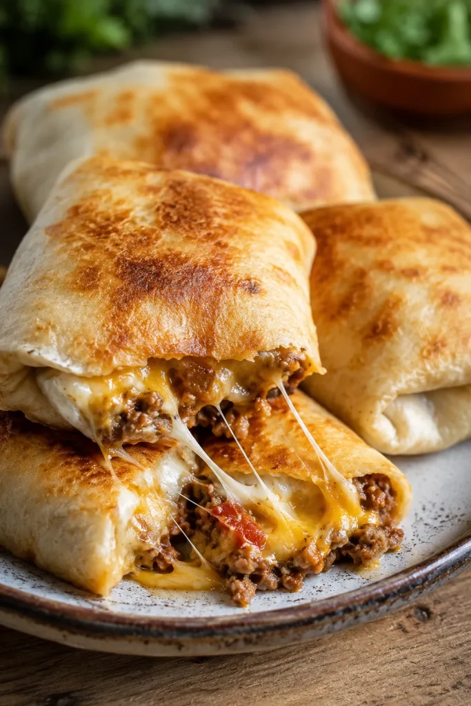Loaded Cheesy Pocket Tacos