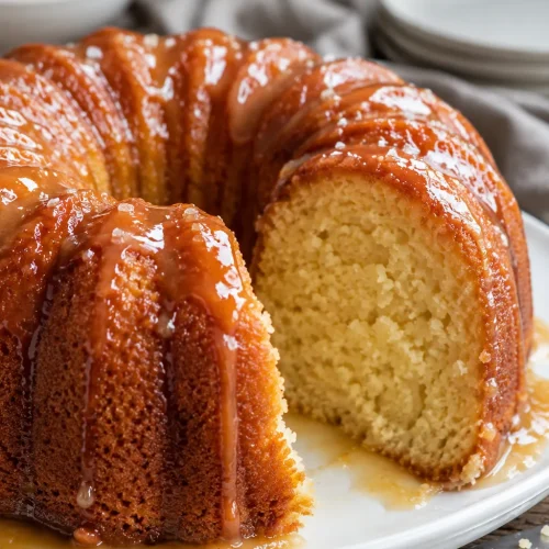 Salted Caramel Kentucky Butter Cake