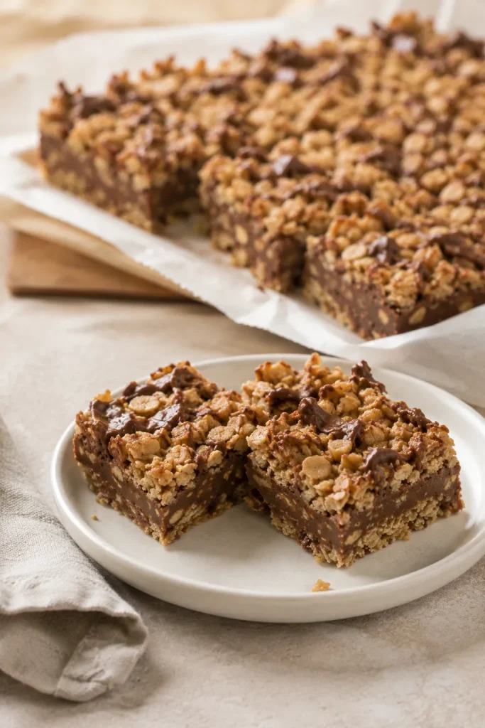 No Bake Chocolate Oat Bars