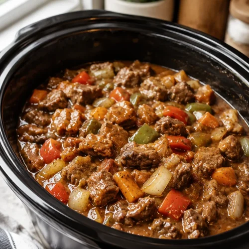 Crockpot Pepper Steak Recipe