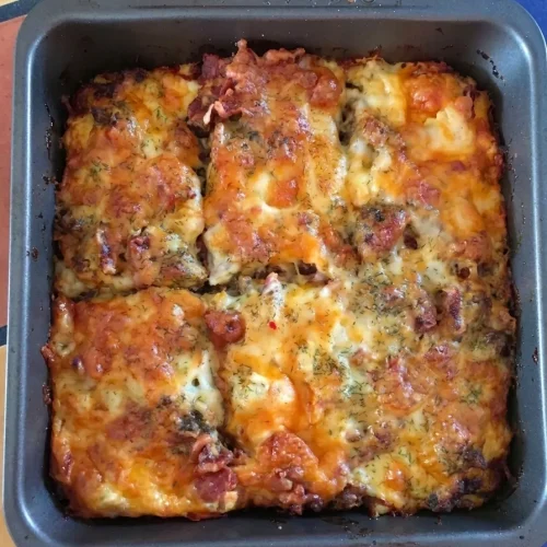 Low-Carb Bacon Cheeseburger Casserole