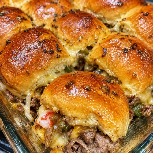 Easy Philly Cheesesteak Sliders