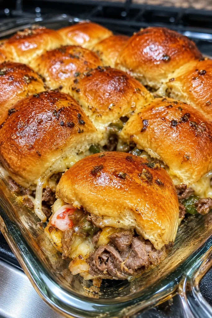 Easy Philly Cheesesteak Sliders