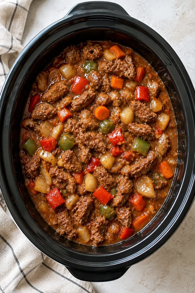 Crockpot Pepper Steak Recipe