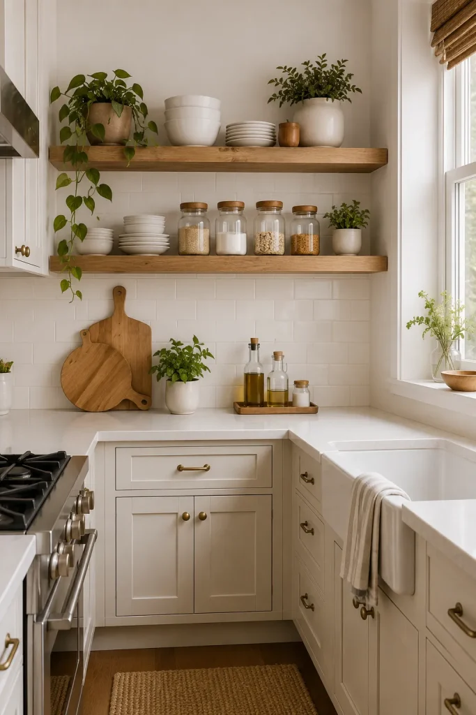 Add Floating Shelves for Style and Storage