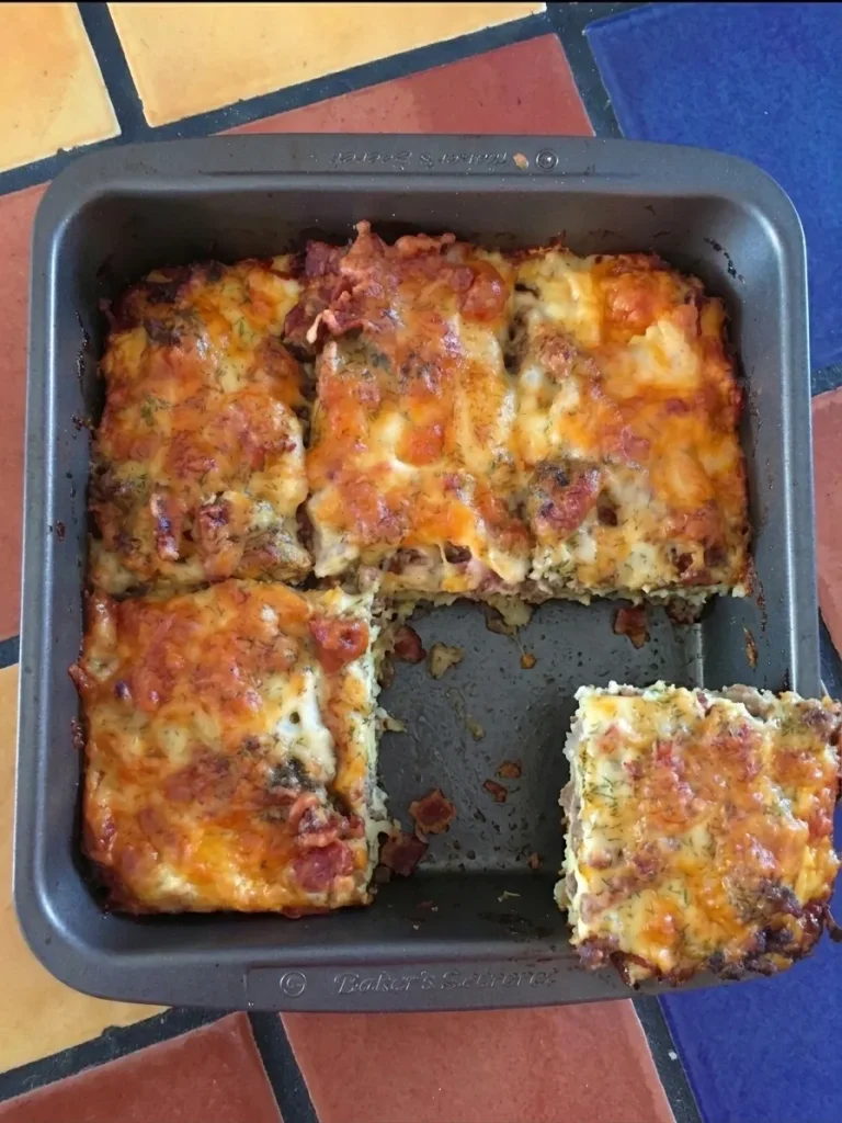 Low-Carb Bacon Cheeseburger Casserole