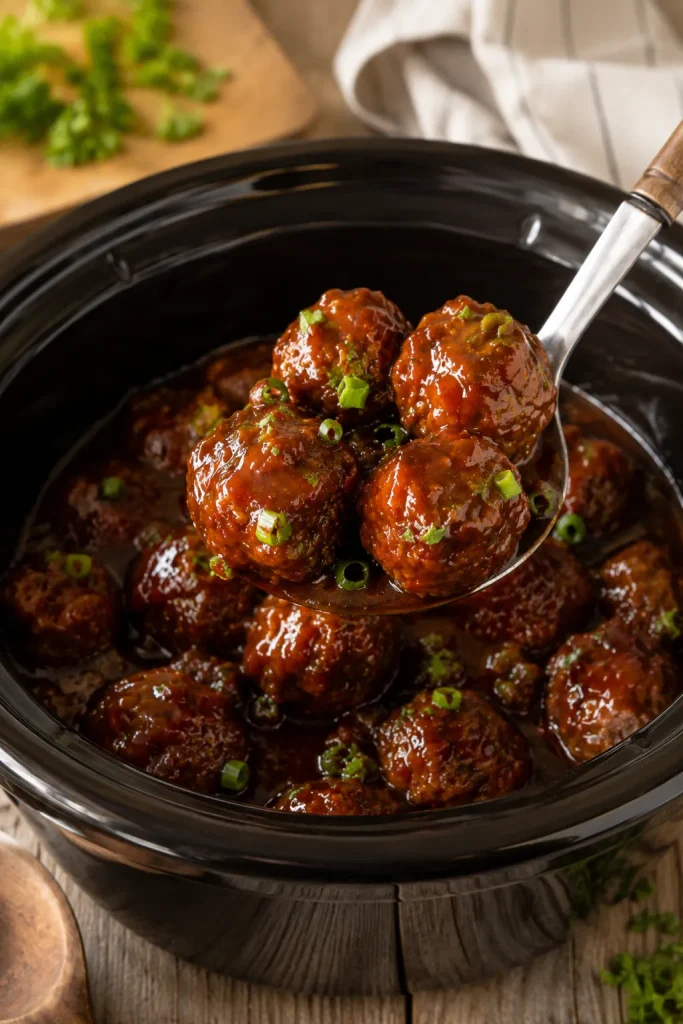 4-Ingredient Sweet & Tangy BBQ Meatballs