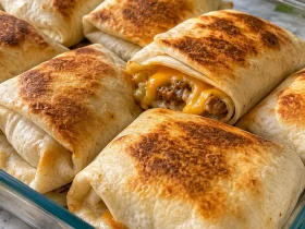 Golden baked cheesy taco pockets