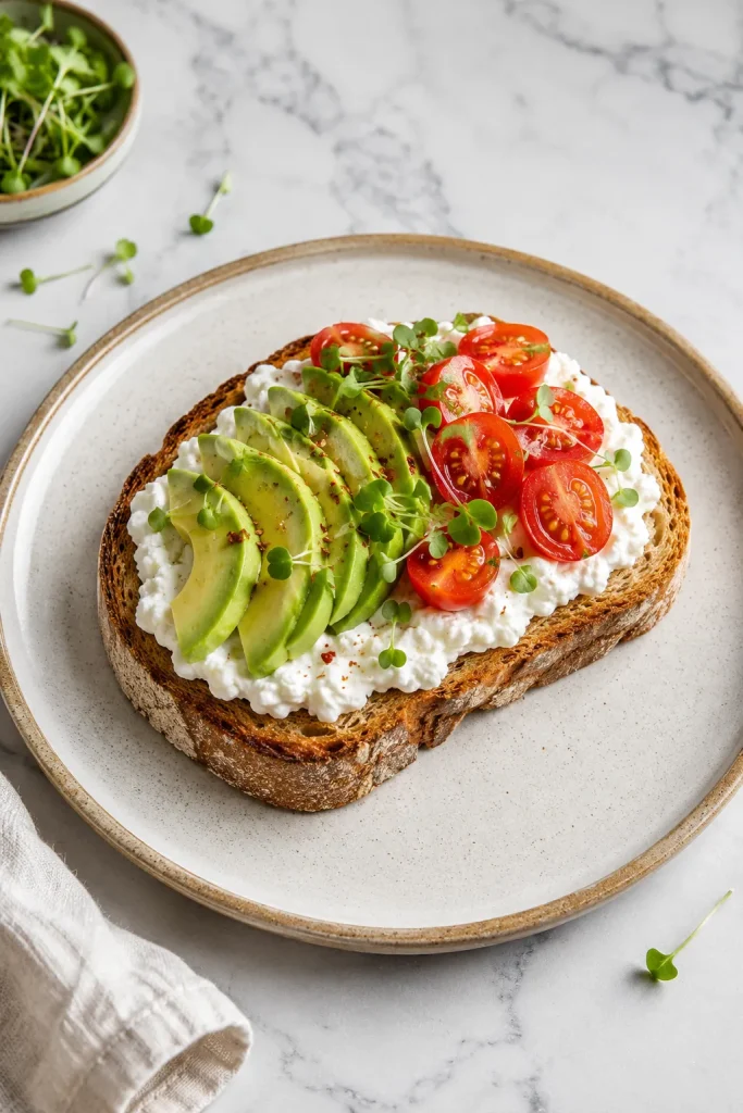Whipped Cottage Cheese Toast