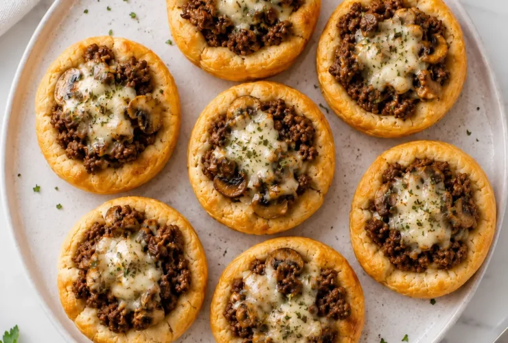 Beef and Mushroom Crescent Cups