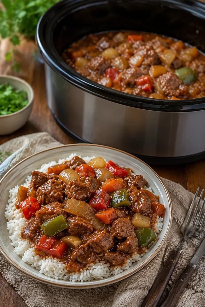 Crockpot Pepper Steak Recipe