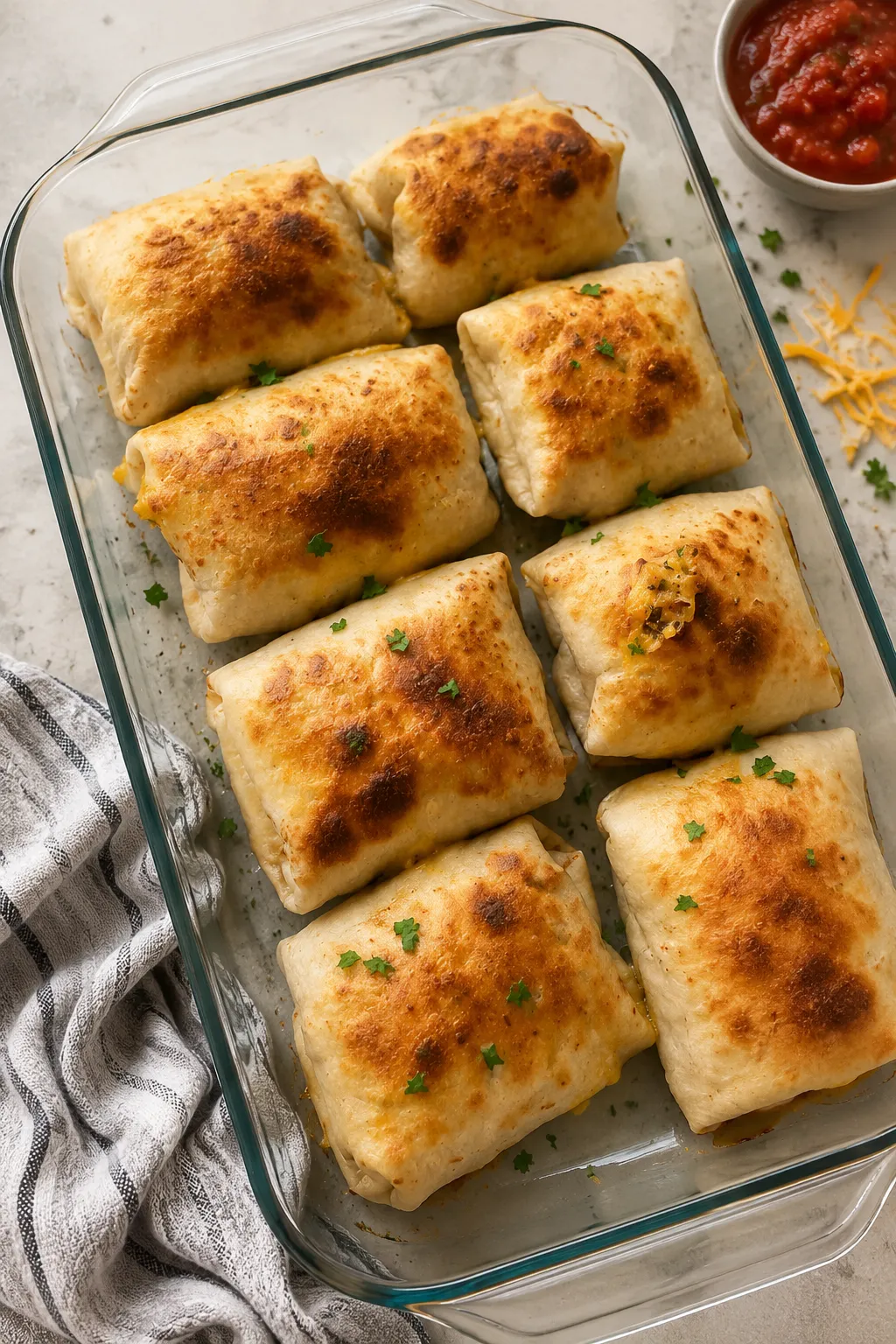 Loaded cheesy pocket tacos filled with ground beef