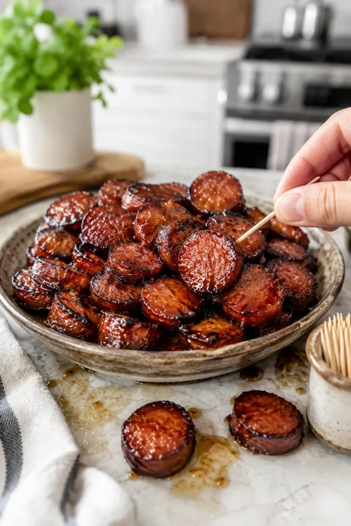 Brown Sugar Kielbasa Bites