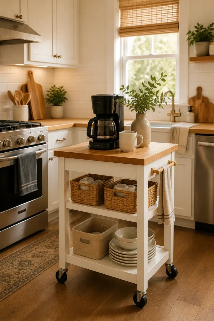 Try a Rolling Kitchen Cart