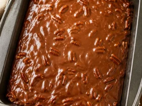 Chocolate Coca Cola Cake with rich fudgy icing
