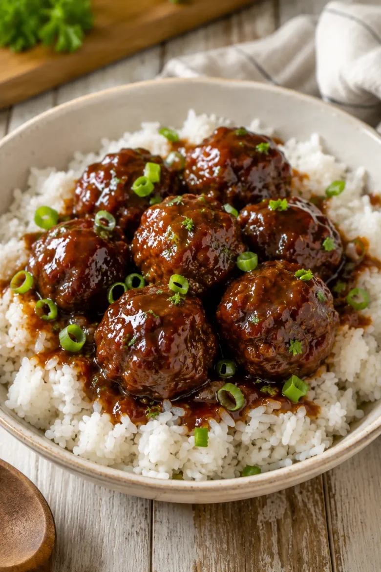 4-Ingredient Sweet & Tangy BBQ Meatballs