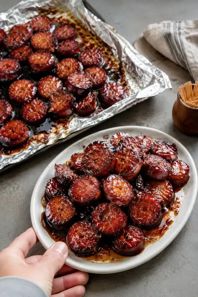 Brown Sugar Kielbasa Bites