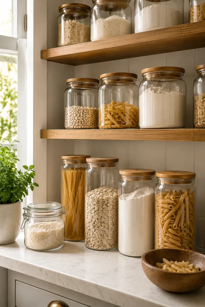 Use Clear Jars for Pantry Items