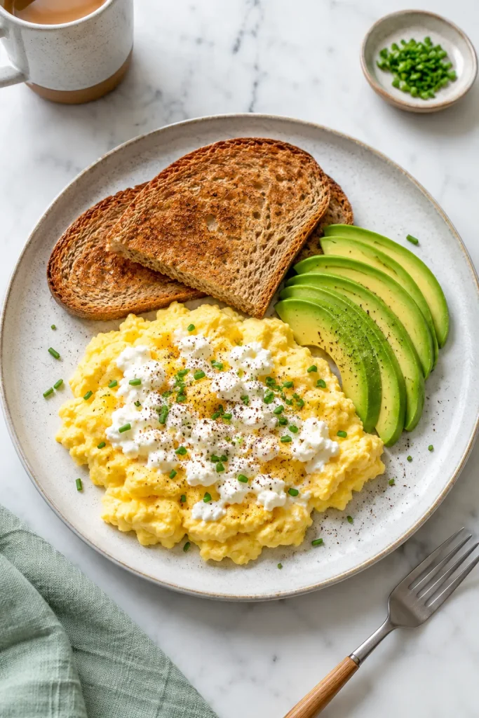 Cottage Cheese Scrambled Eggs