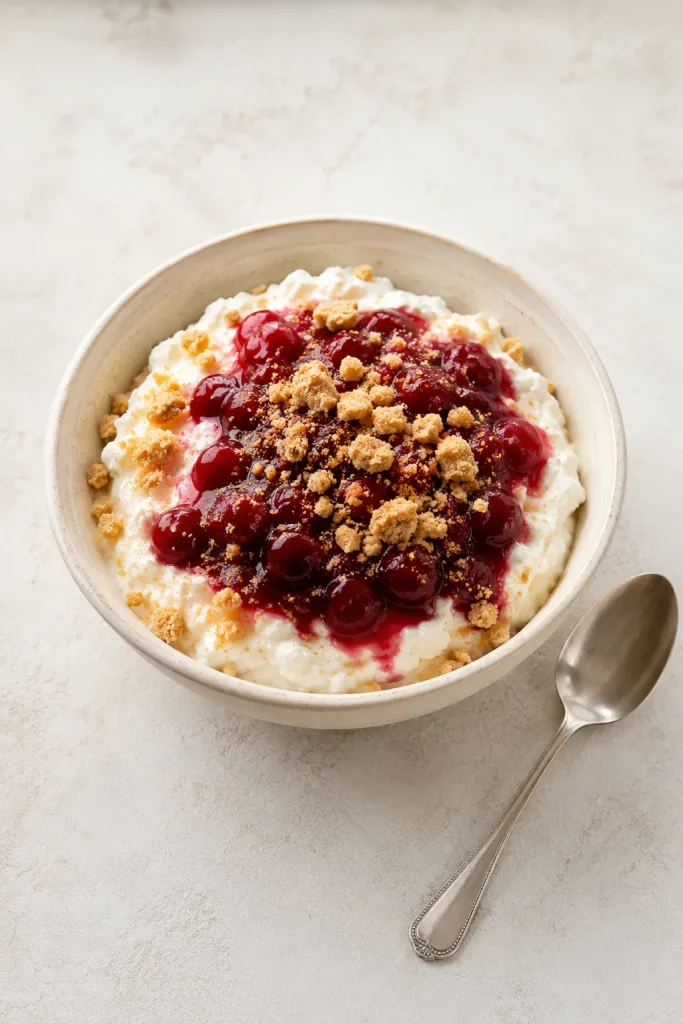 Cottage Cheese Cheesecake Bowl