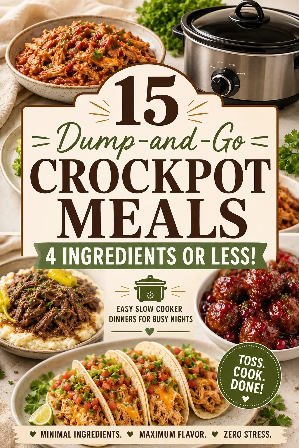 15 Dump-and-Go Crockpot Meals