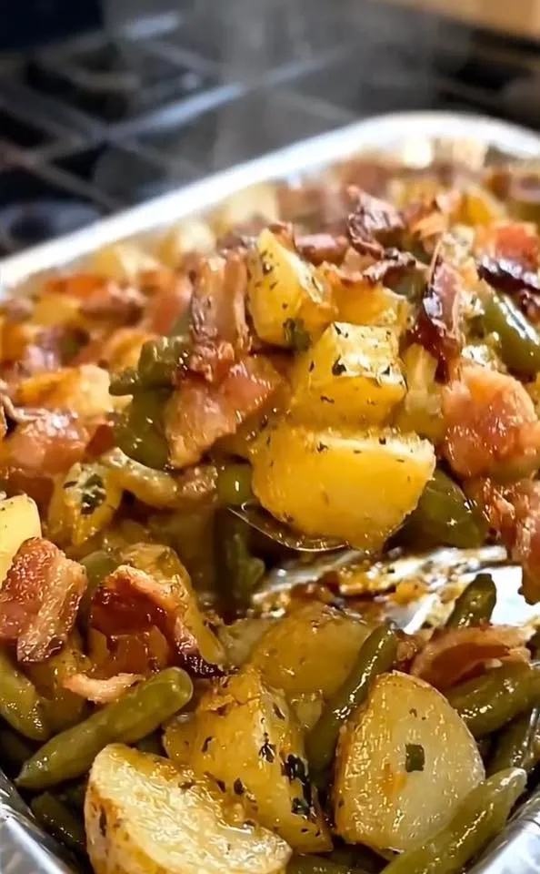 Country Ranch Green Beans Potatoes with Bacon