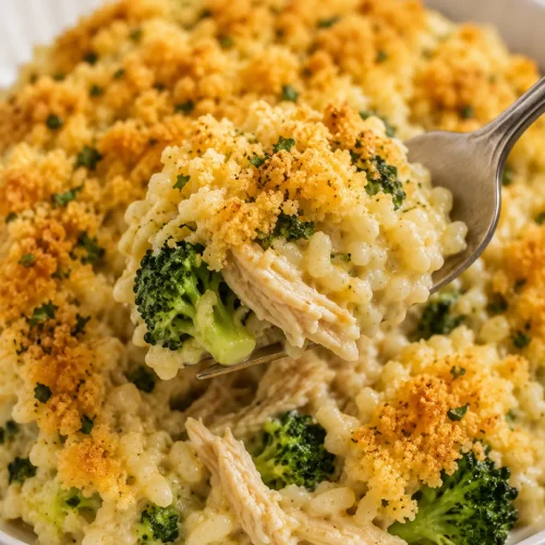 Broccoli Rice Chicken and Cheese Casserole Recipe