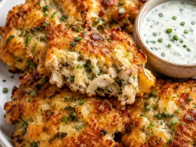 Cheesy Chicken Fritters