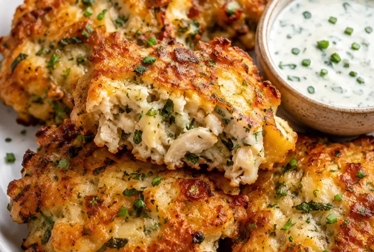 Cheesy Chicken Fritters