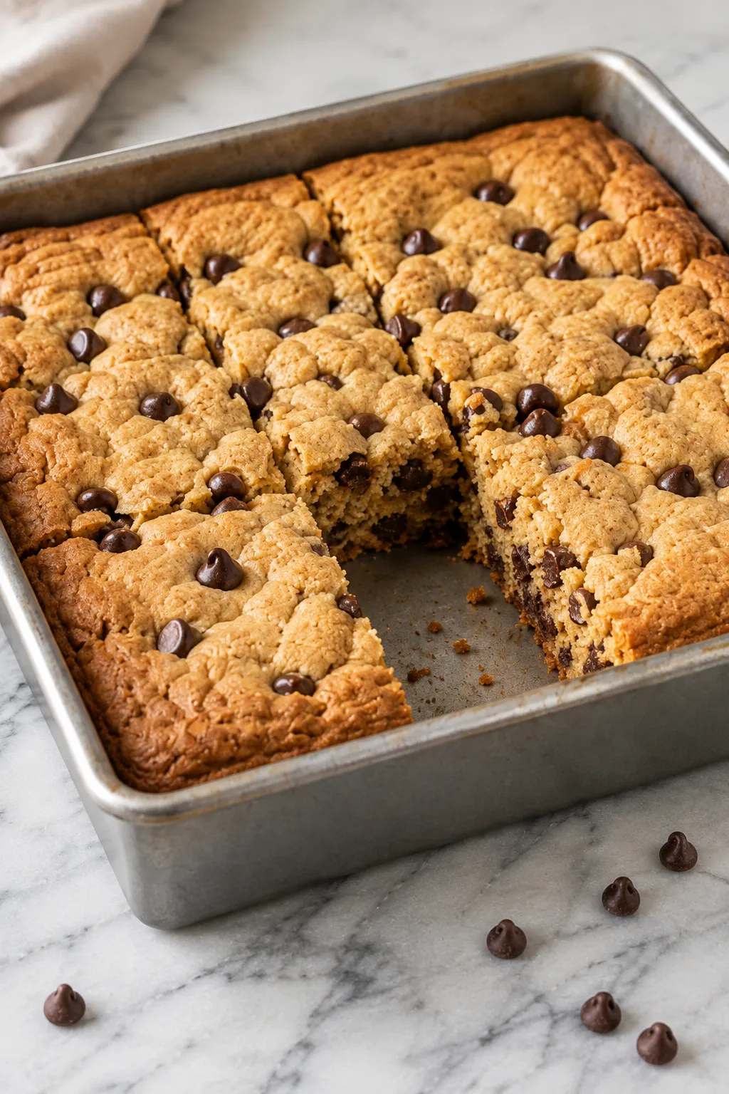 4-Ingredient Lazy Chocolate Chip Cookie Bars