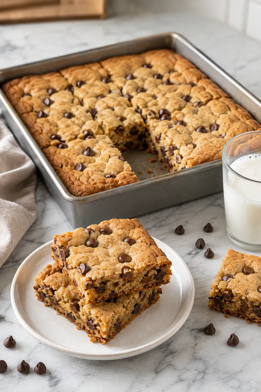 4-Ingredient Lazy Chocolate Chip Cookie Bars