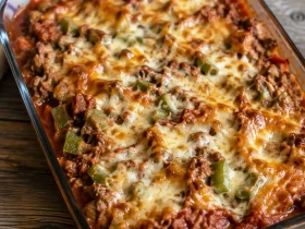 Oven-Baked 4-Ingredient Amish Beef and Bell Pepper Bake