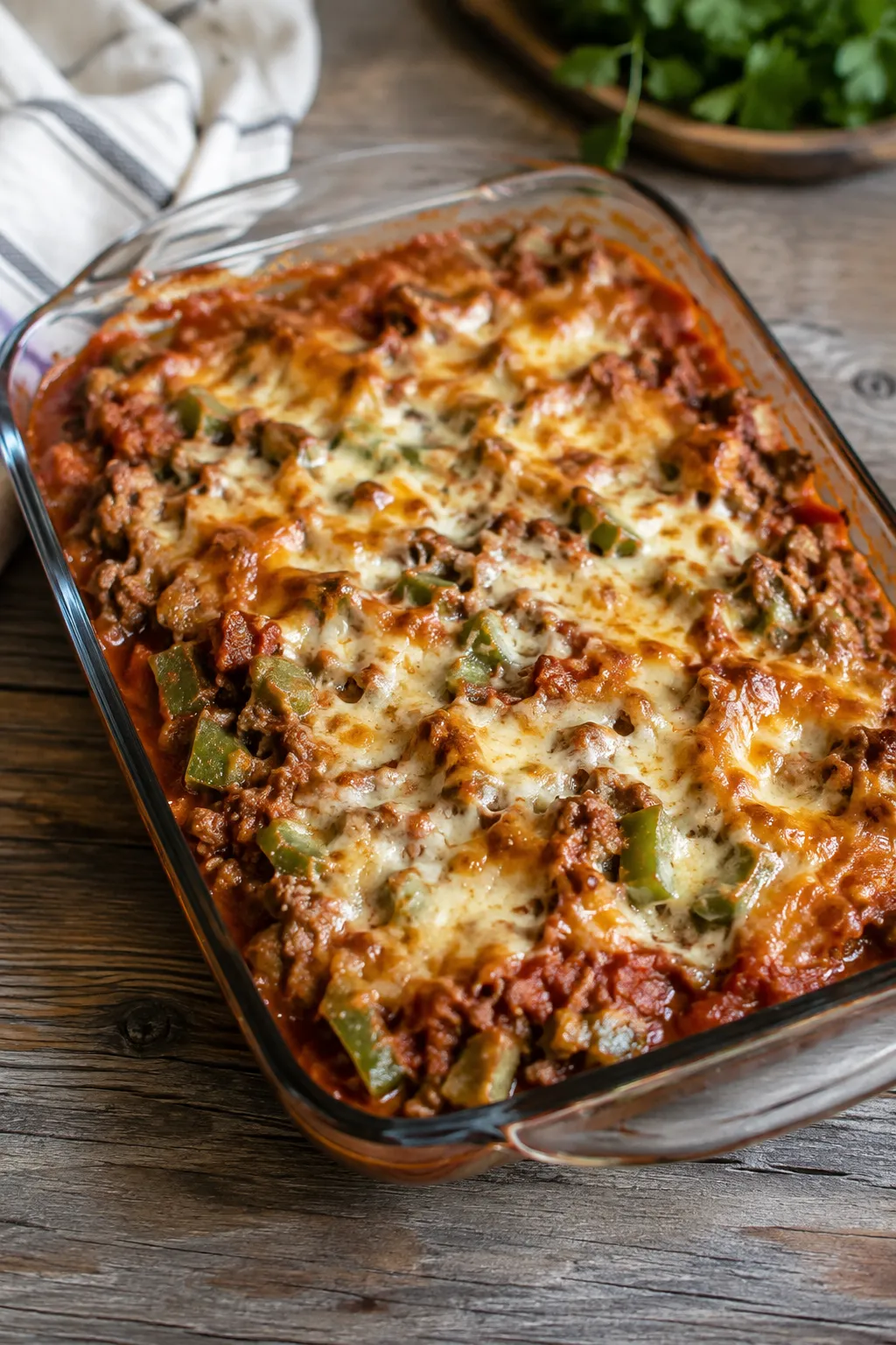Oven-Baked 4-Ingredient Amish Beef and Bell Pepper Bake