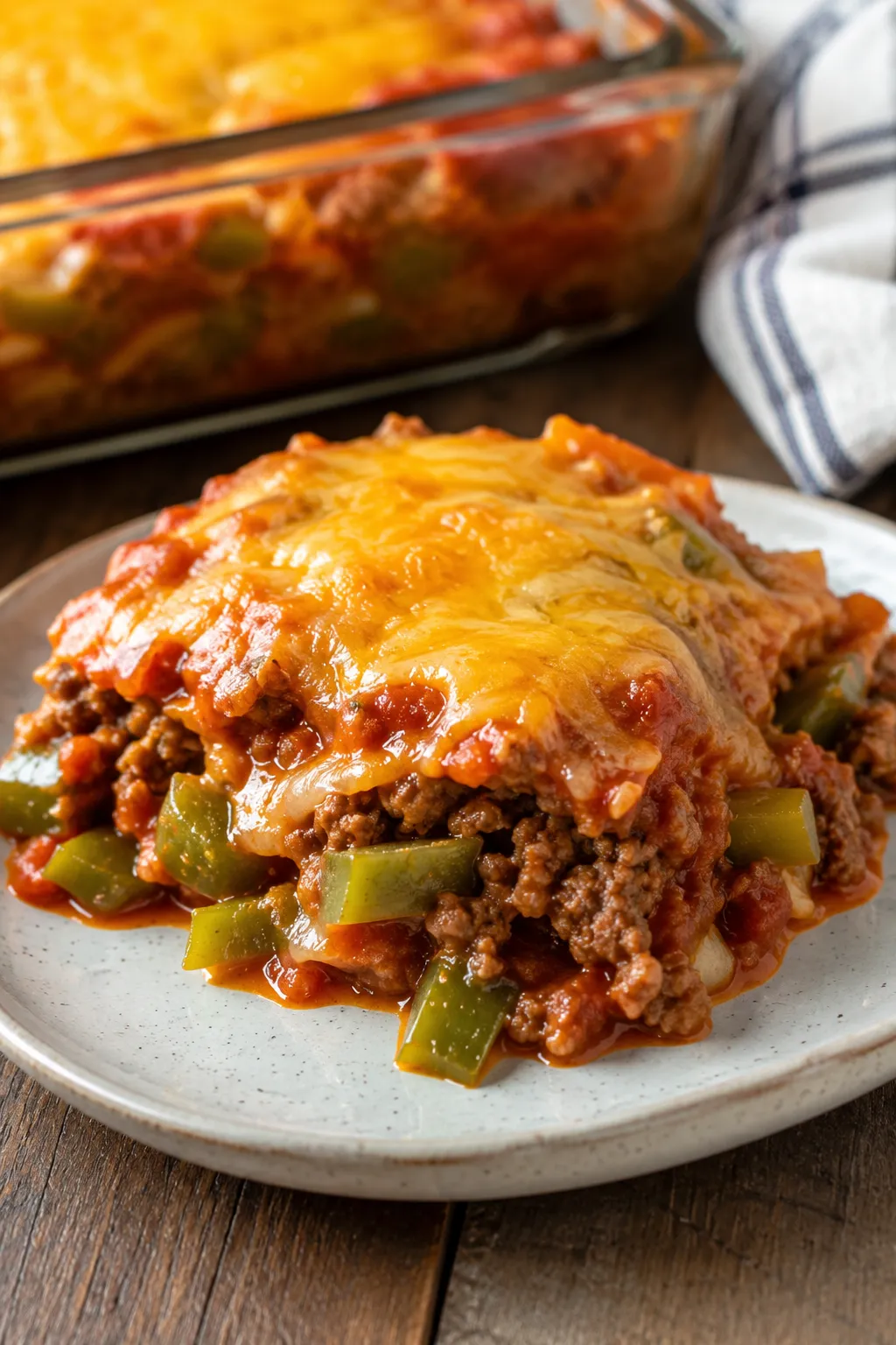 Oven-Baked 4-Ingredient Amish Beef and Bell Pepper Bake