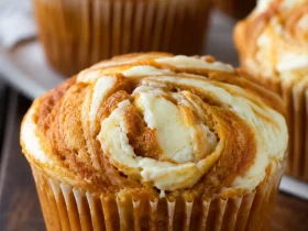 Pumpkin Cream Cheese Swirl Muffins