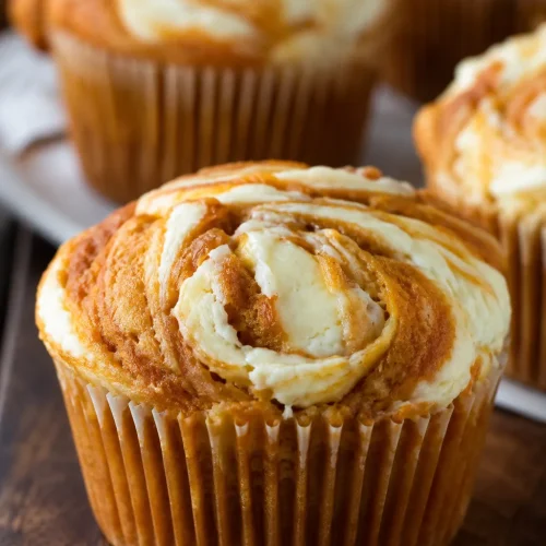 Pumpkin Cream Cheese Swirl Muffins