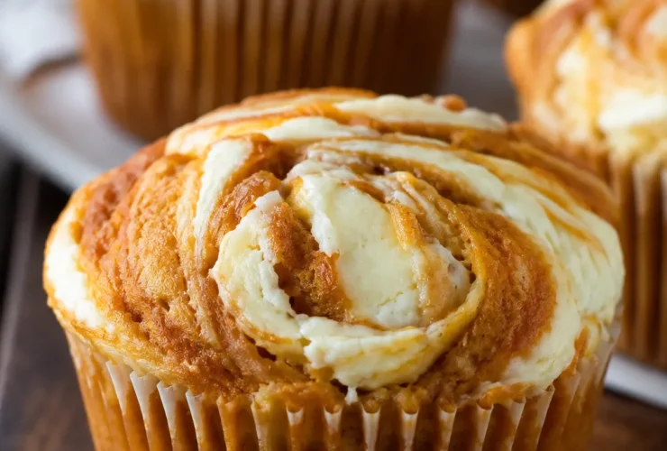 Pumpkin Cream Cheese Swirl Muffins
