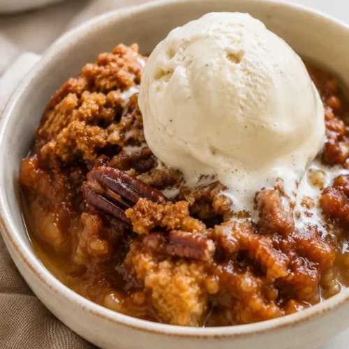 Pumpkin Pecan Cobbler