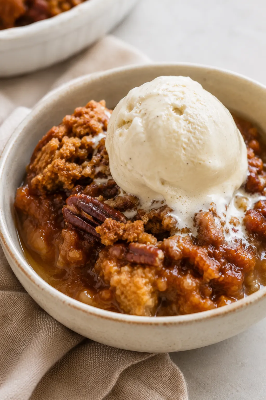 Pumpkin Pecan Cobbler