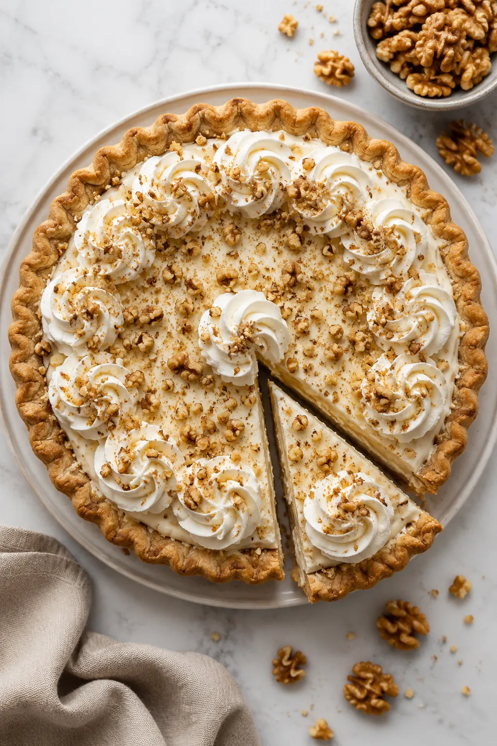Walnut Cream Pie