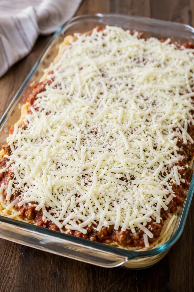 Baked Cream Cheese Spaghetti Casserole
