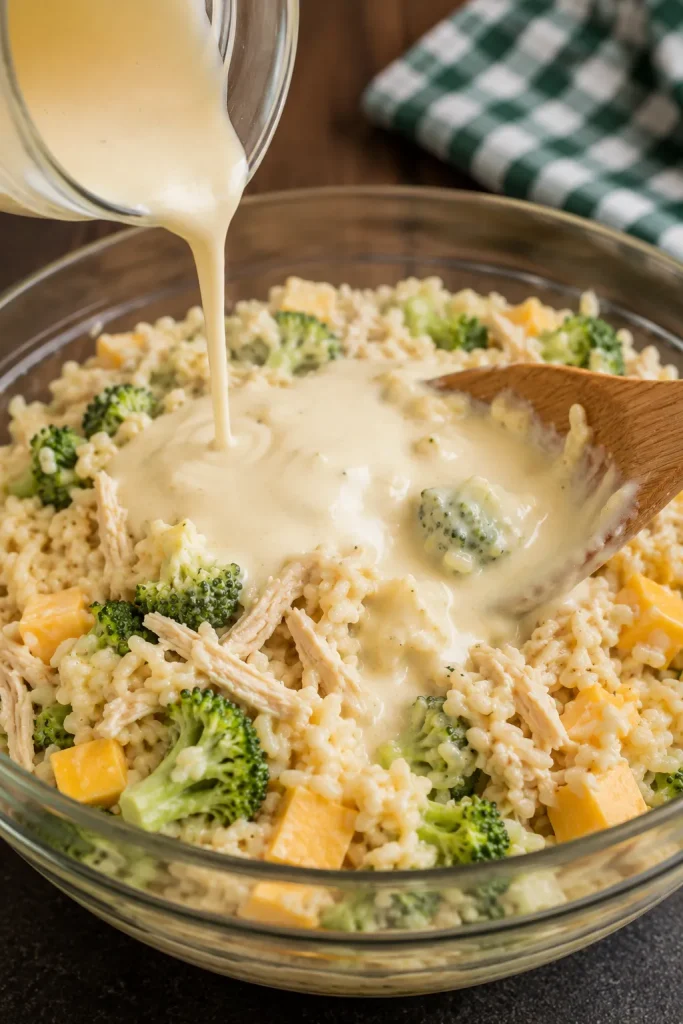 Broccoli Rice Chicken and Cheese Casserole Recipe