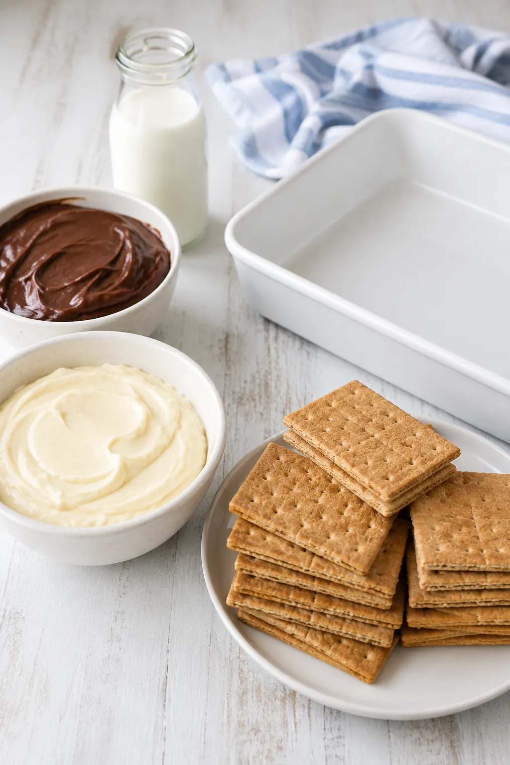 Ingredients for No-Bake Chocolate Eclair Cake