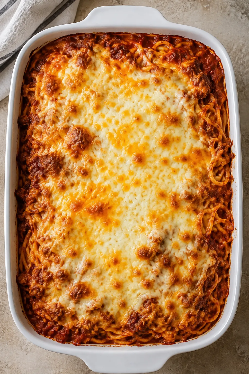 Baked Cream Cheese Spaghetti Casserole