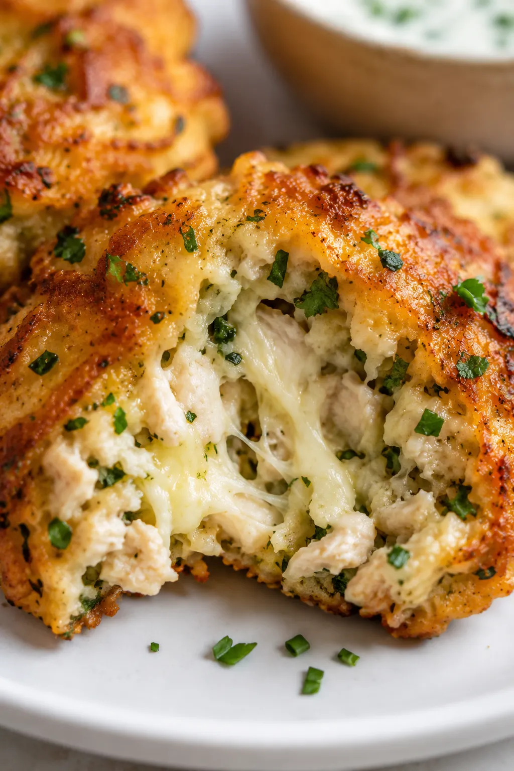 Cheesy Chicken Fritters