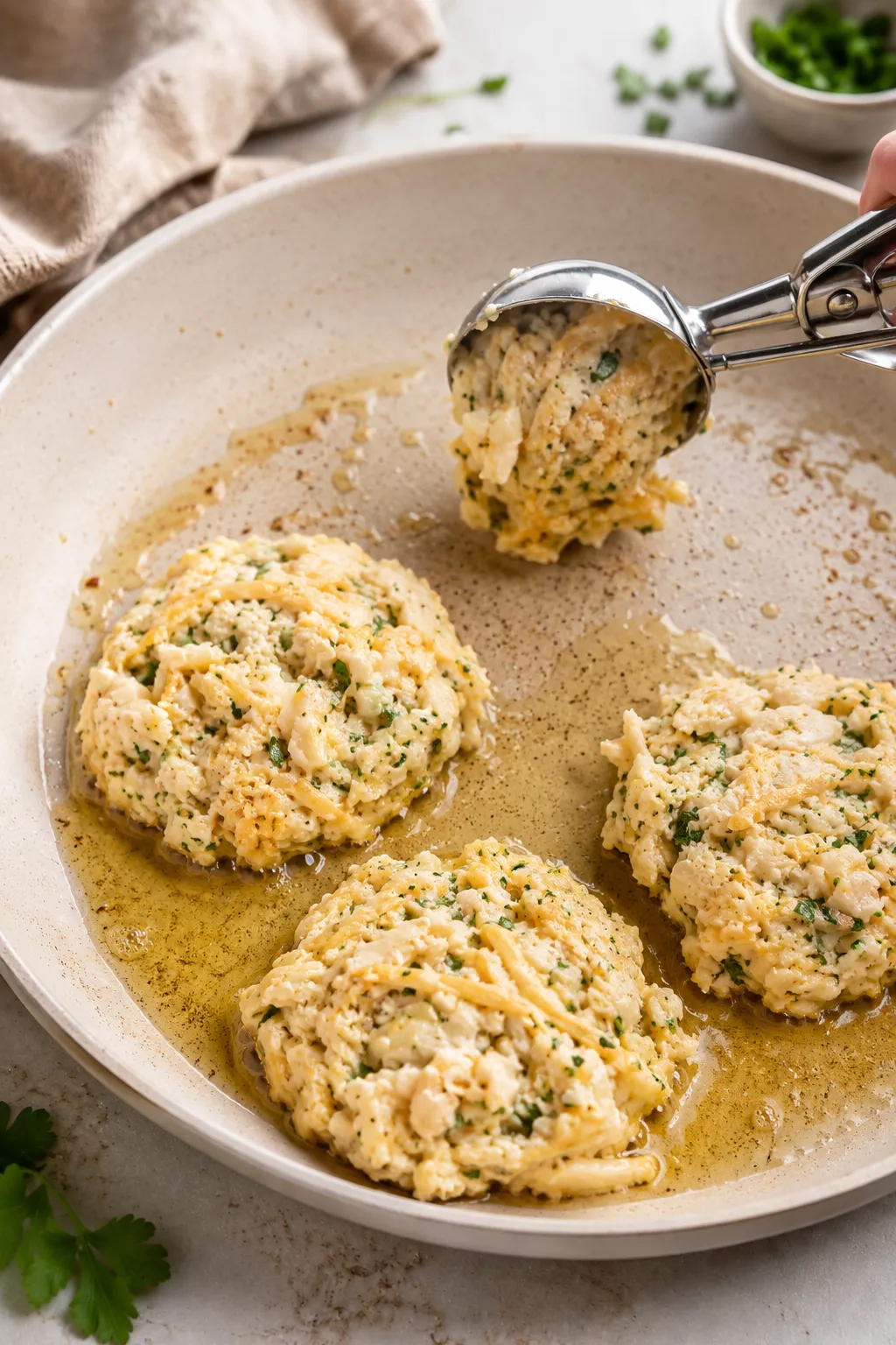 Cheesy Chicken Fritters