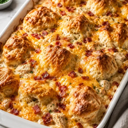 Chicken Bubble Biscuit Bake Casserole
