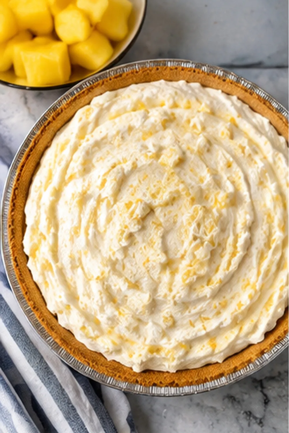 3-Ingredient Pineapple Fluff Pie